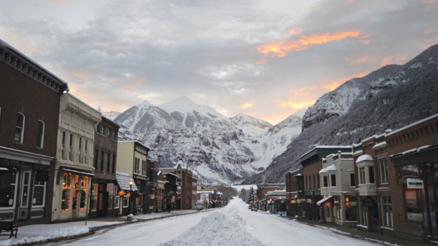 Skiën in Amerika - Telluride town